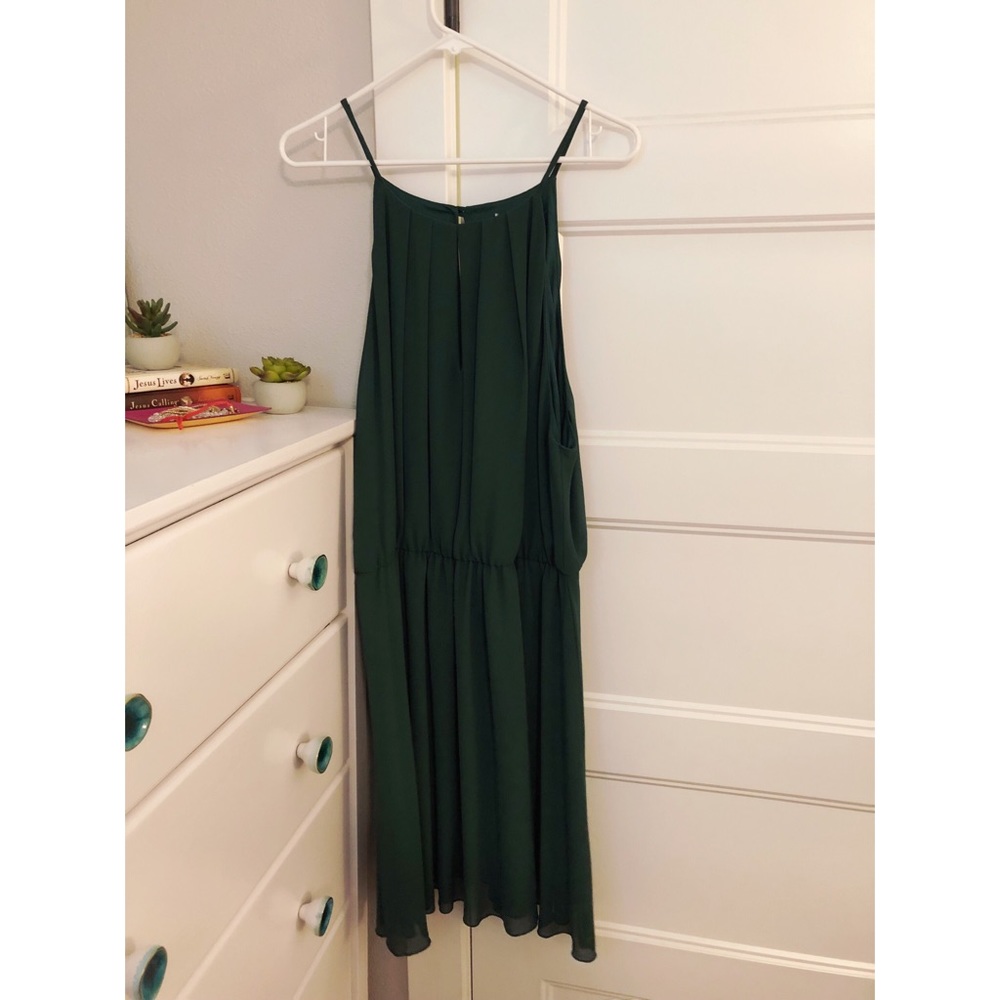 Forest Green Chiffon Dress